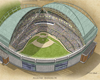 Miller Park illustration by Jeff Suntala