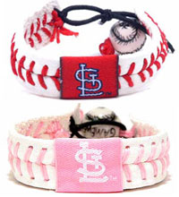 St. Louis Cardinals baseball seam bracelets