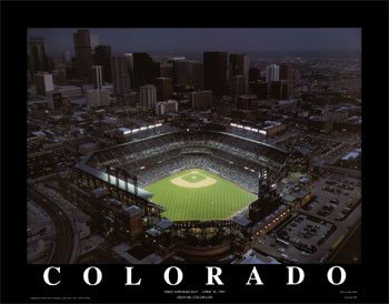 Coors Field aerial poster