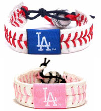 Los Angeles Dodgers baseball seam bracelets