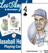 Los Angeles/Brooklyn baseball heroes cards