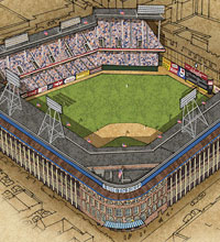 Ebbets Field illustration by Jeff Suntala