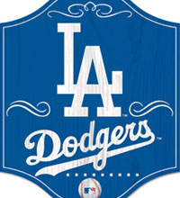 Los Angeles Dodgers wooden sign