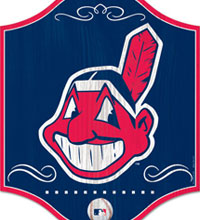 Cleveland Indians wooden sign