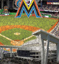 Marlins stadium and logo puzzle