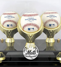 New York Mets acrylic baseball display cases