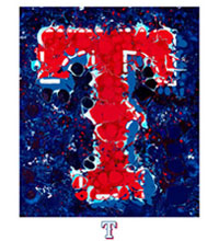 Texas Rangers team logo fine art