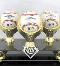 Tampa Bay Rays acrylic baseball display cases