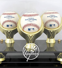 Yankees acrylic baseball display cases