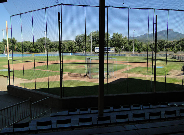 View from the grandstand at Central Park in Trinidad