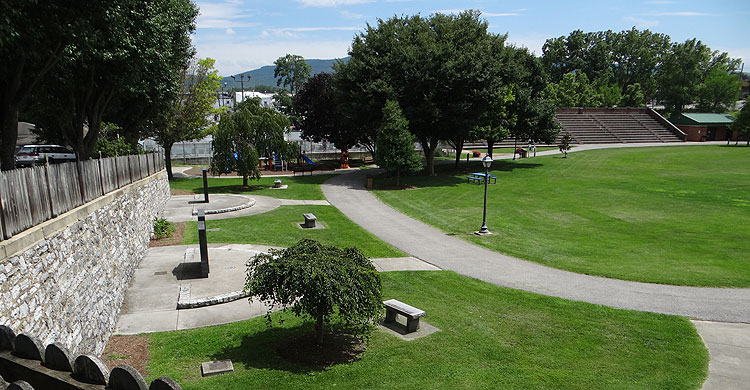 Present-day Withers Park in Wytheville
