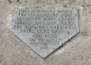 Withers Field home plate marker
