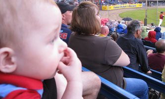 Little Zachary at Asheville's little McCormick Field